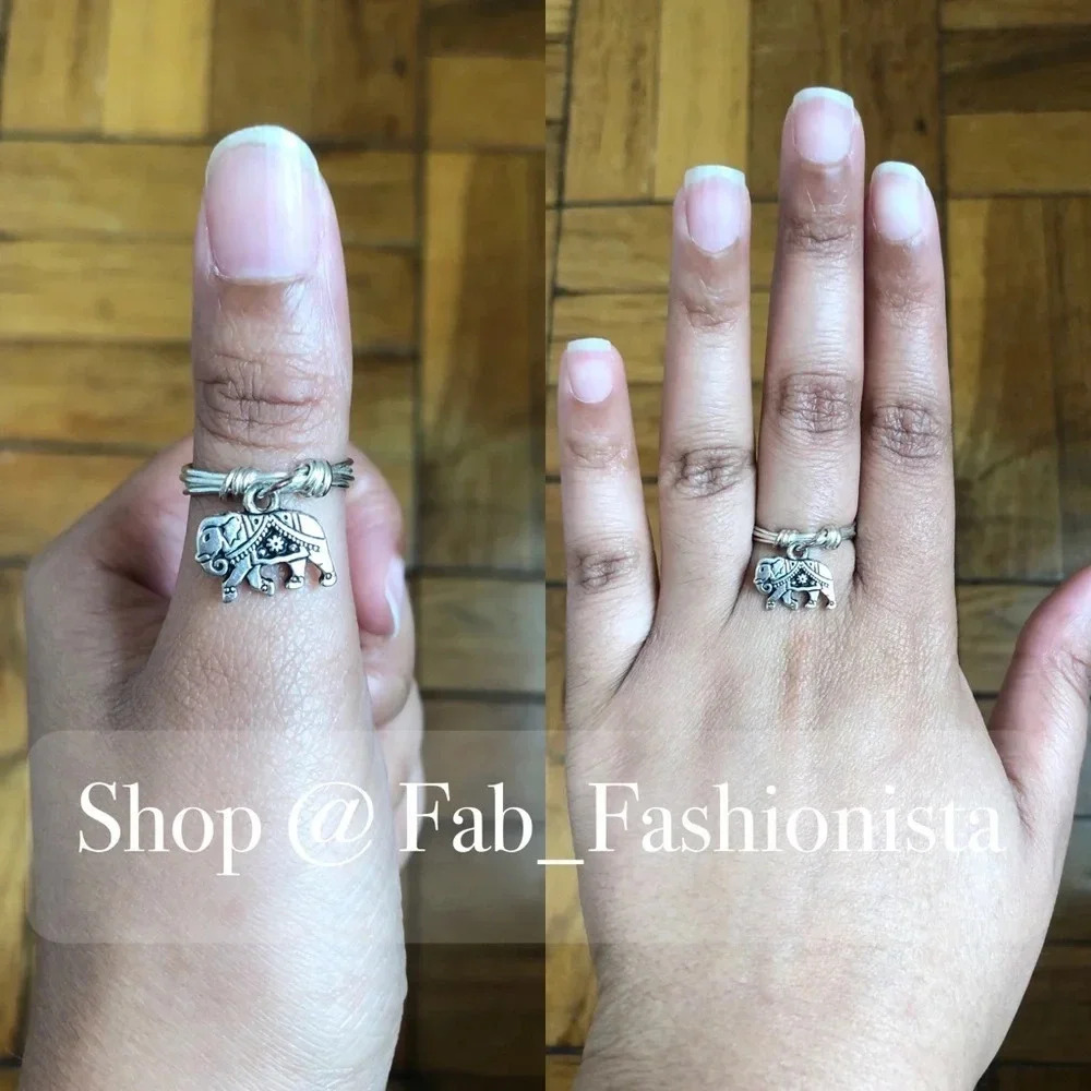 Sterling Silver Elephant Ring - image 5